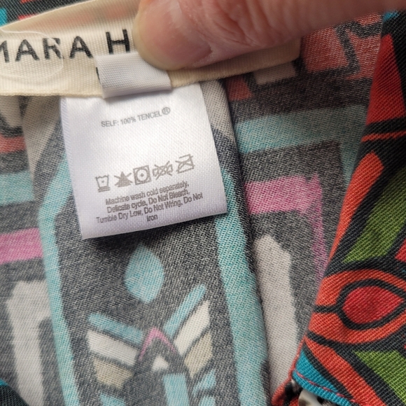 Mara Hoffman Bolnisi Rug Long Sleeve Shirt Dress, VGUC, Size S - Picture 8 of 8